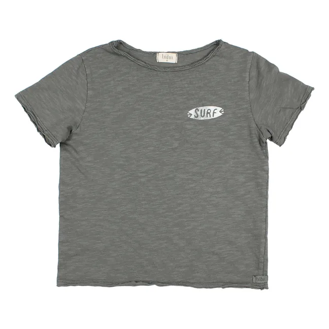 T-shirt Surf Coton Flammé | Gris anthracite