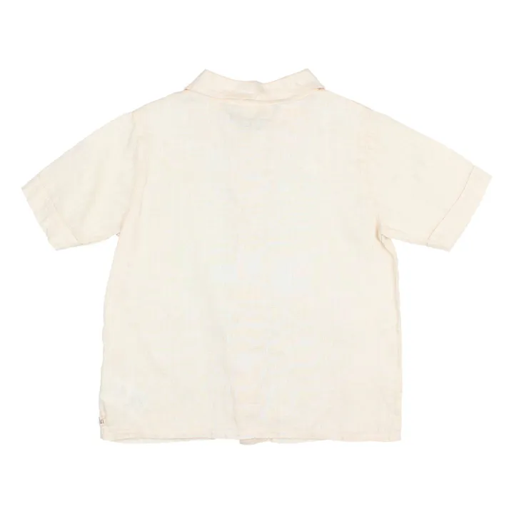 Plain Linen Shirt | Ecru- Product image n°1