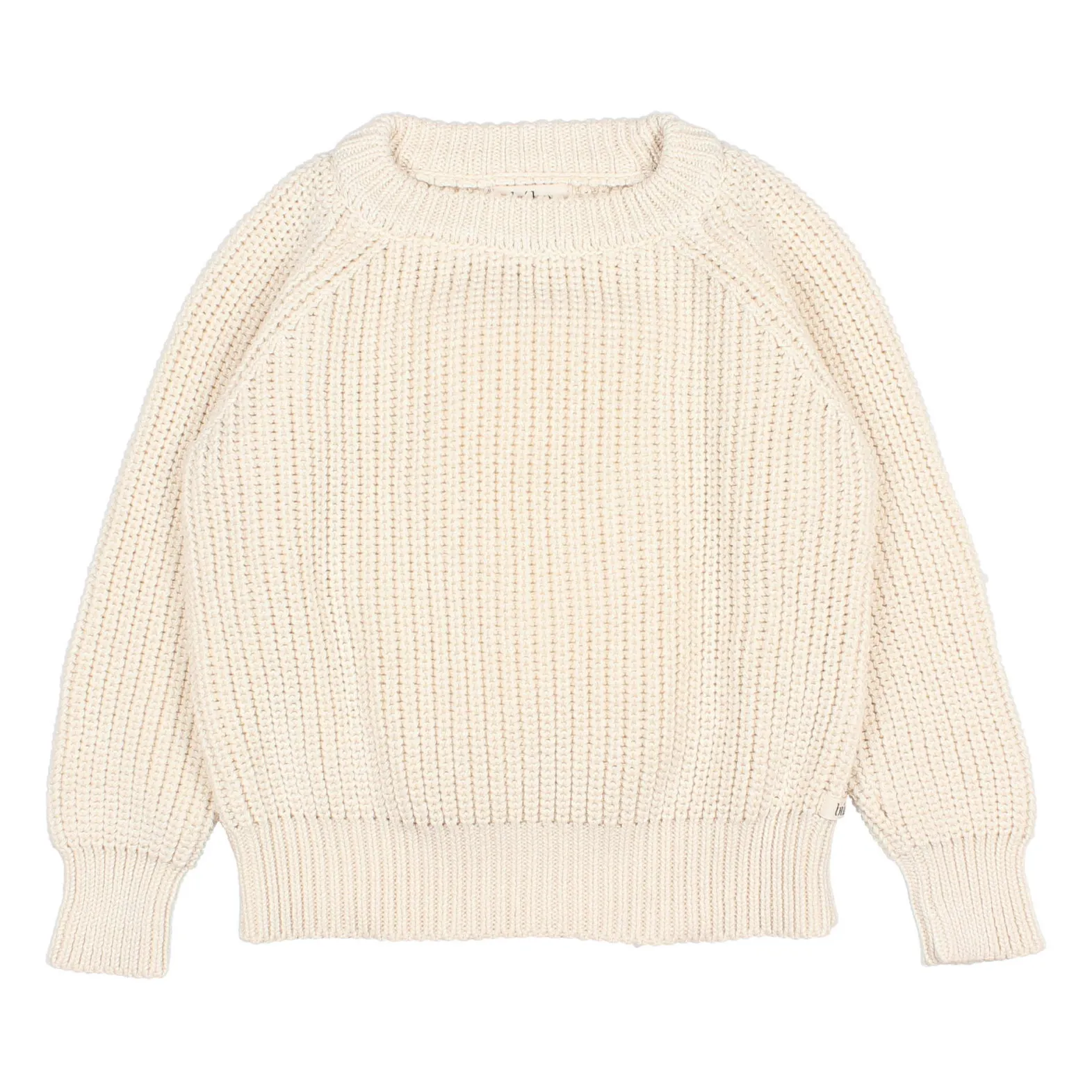 Búho - Pull Col Rond Coton Biologique - 8 ans - Ecru