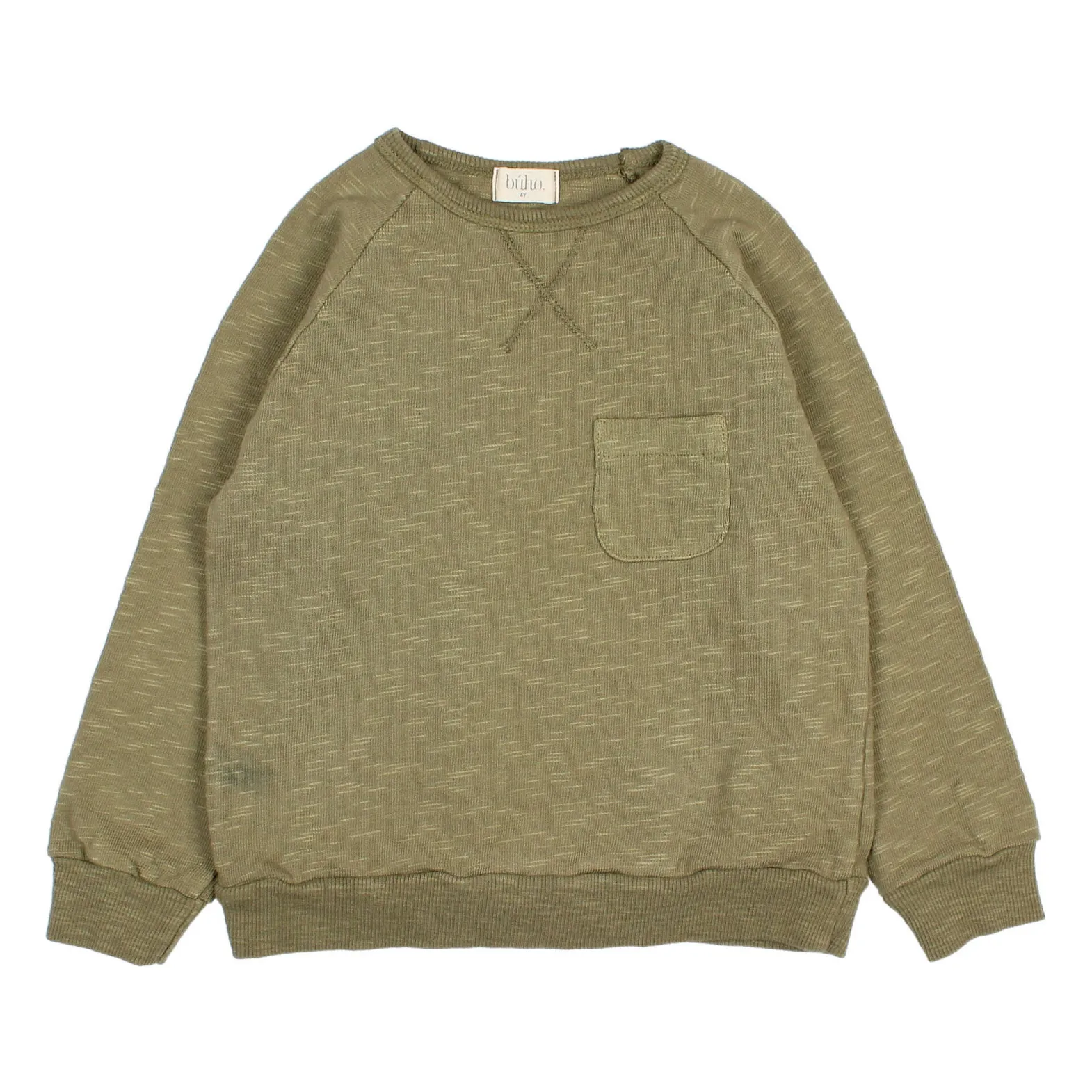 Búho - Sweat Enfant - Coton Biologique - Kaki - 4 ans