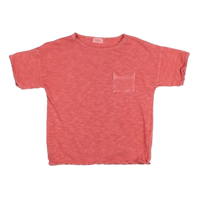 Camiseta con bolsillos lavados | Terracotta