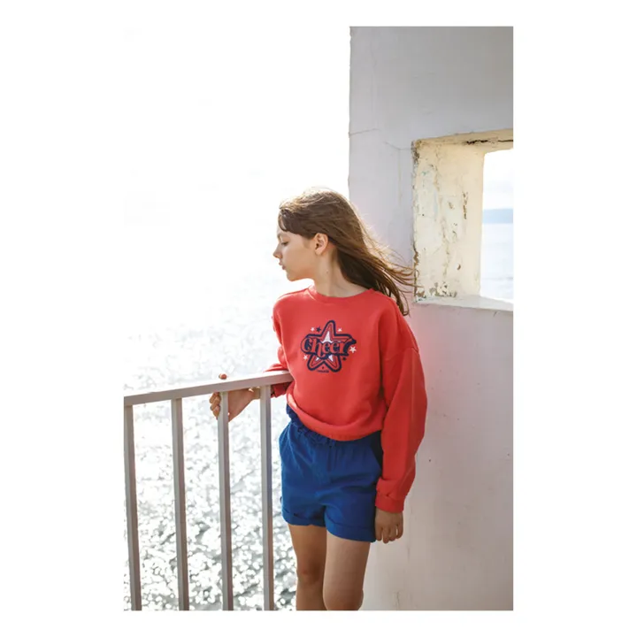 Sweat Branco Cheer | Rouge- Image produit n°0