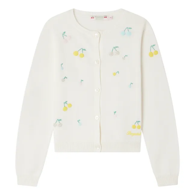 Toesie Embroidered Cardigan | White