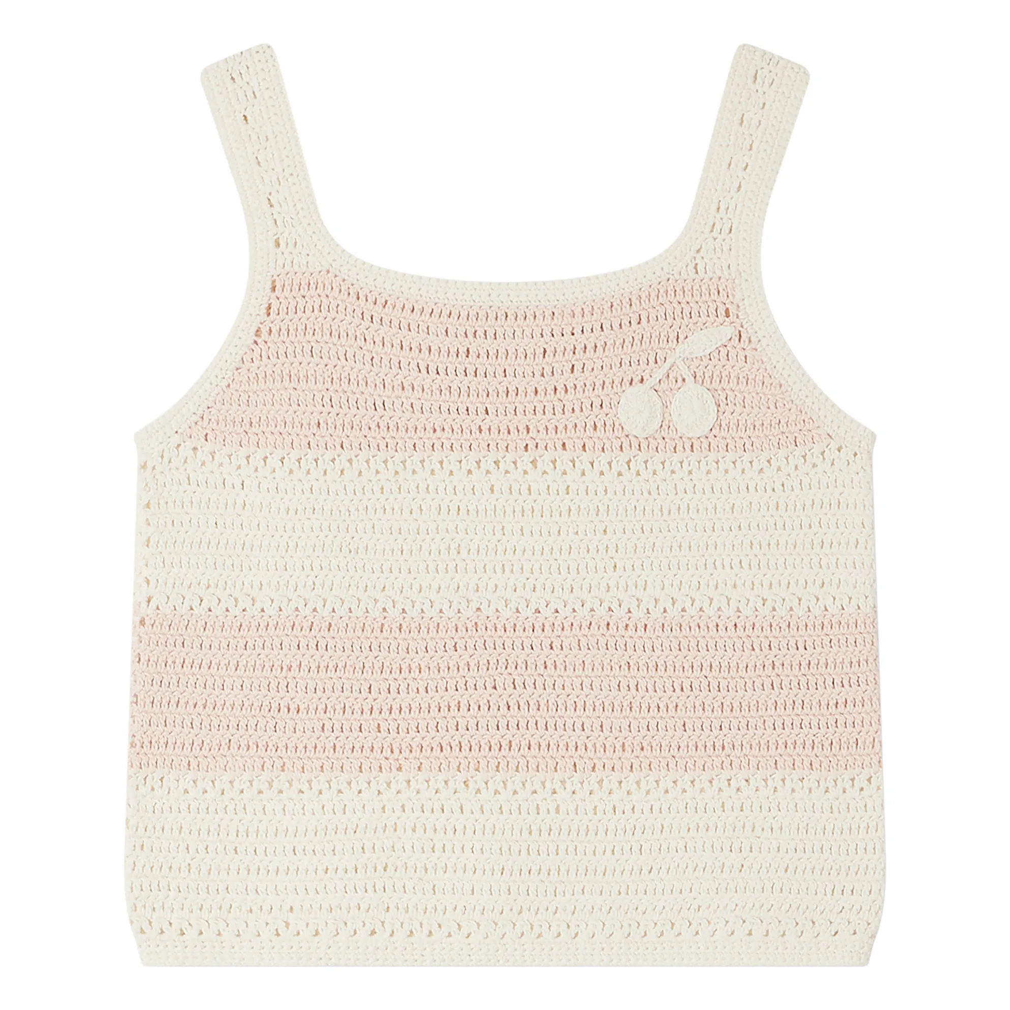 Bonpoint Pale Pink Striped Tank Top