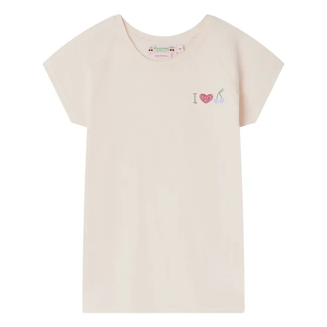 Asmae Embroidered T-Shirt | Pale pink