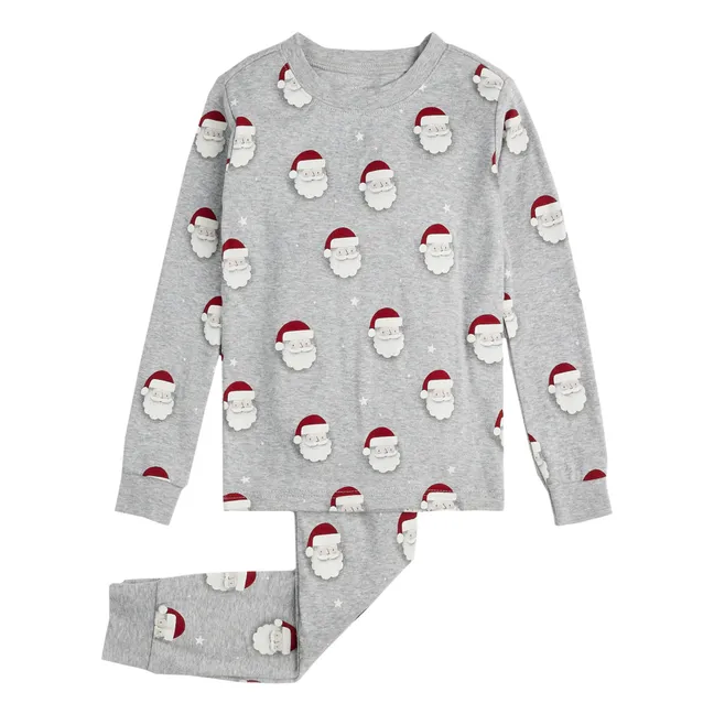 Pyjama Coton Bio Père Noël | Gris chiné