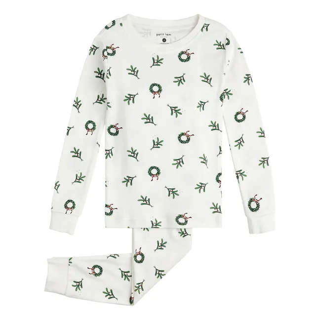Pijama Corona de algodón ecológico | Blanco