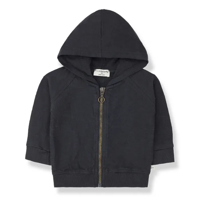 Sweat Manuele Coton Flammé | Gris anthracite- Image produit n°0