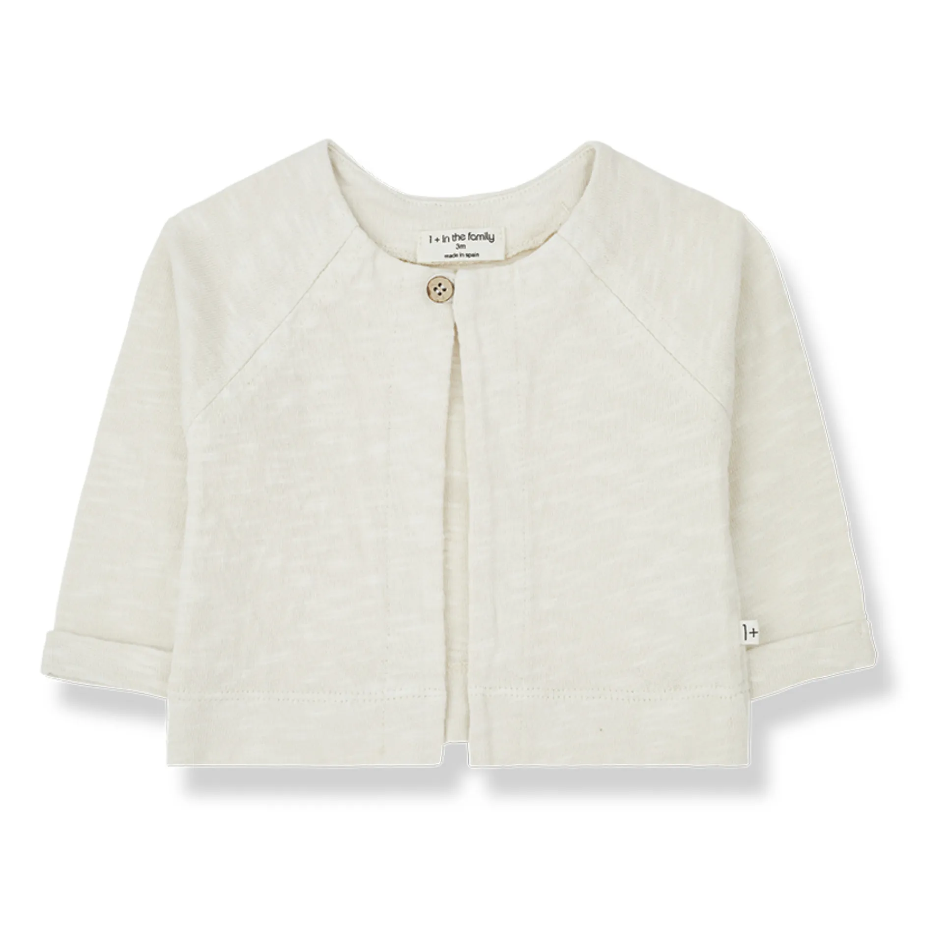 1+ In The Family Ecru Nuna Cotton Flamed Vest
