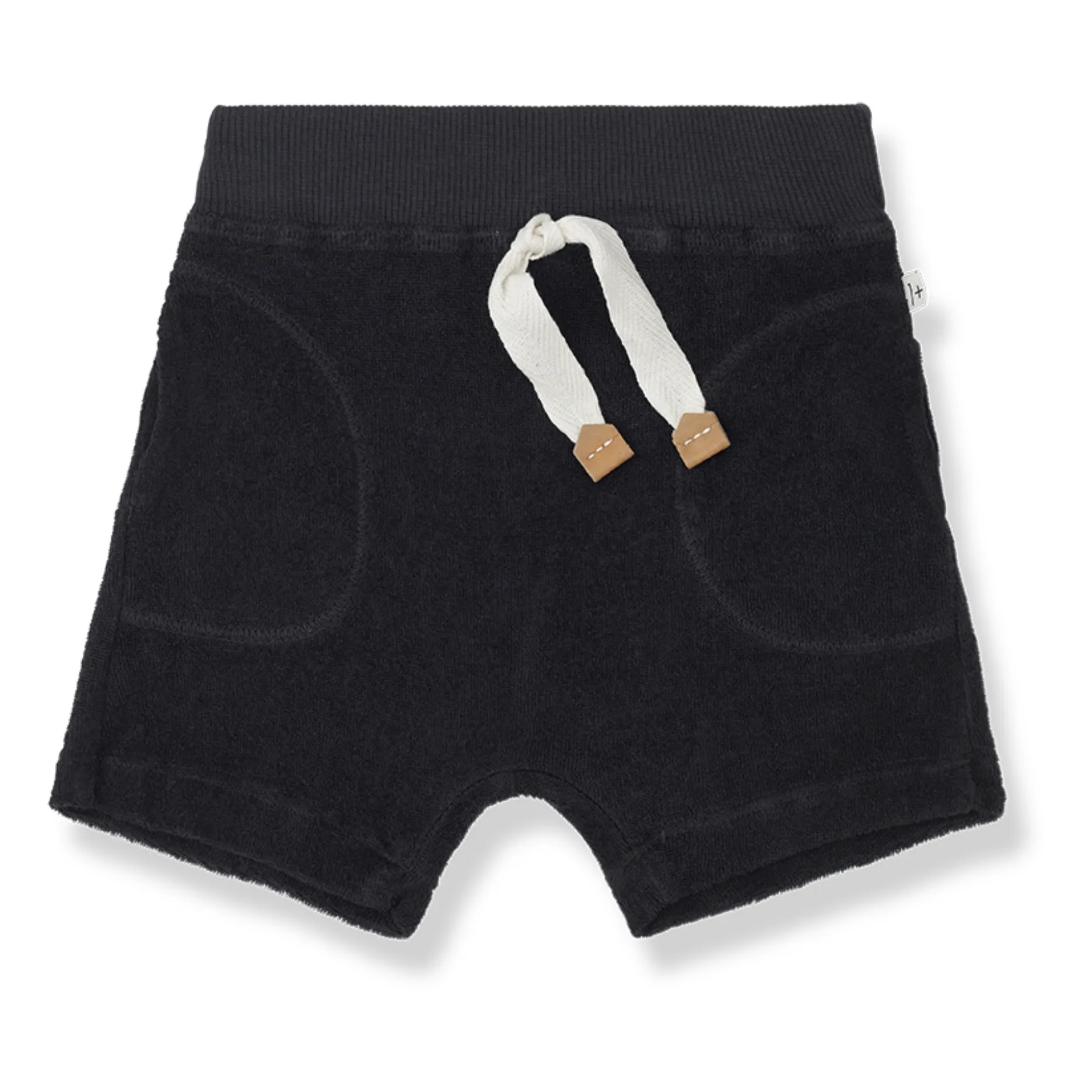 1+ In The Family Charcoal Grey Enzo Towelling Shorts
