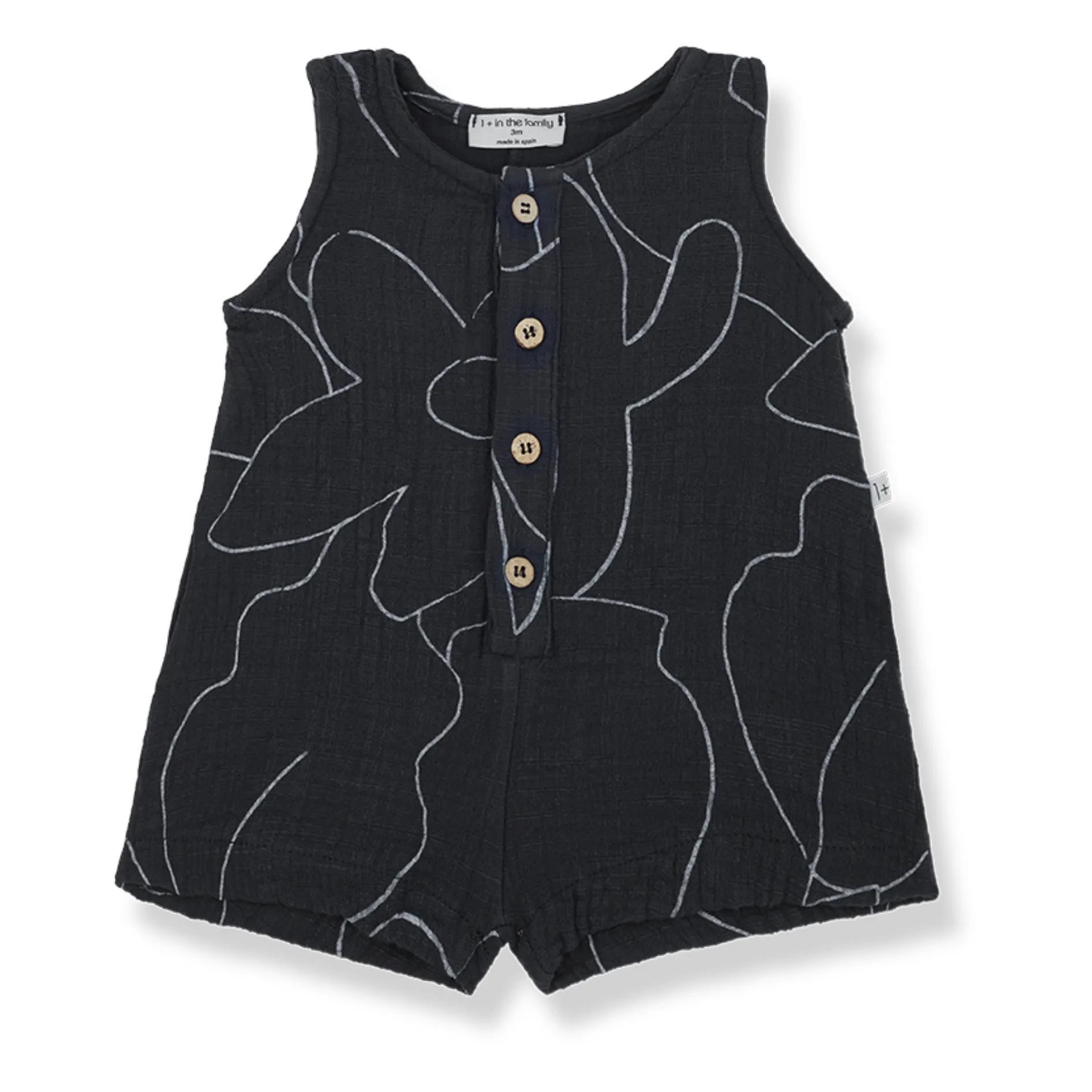 1+ In The Family Charcoal Grey Viviana Fleurie Playsuit