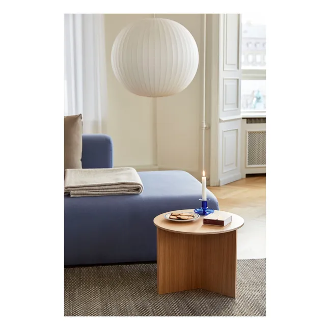 Slit Round Side Table | Oak