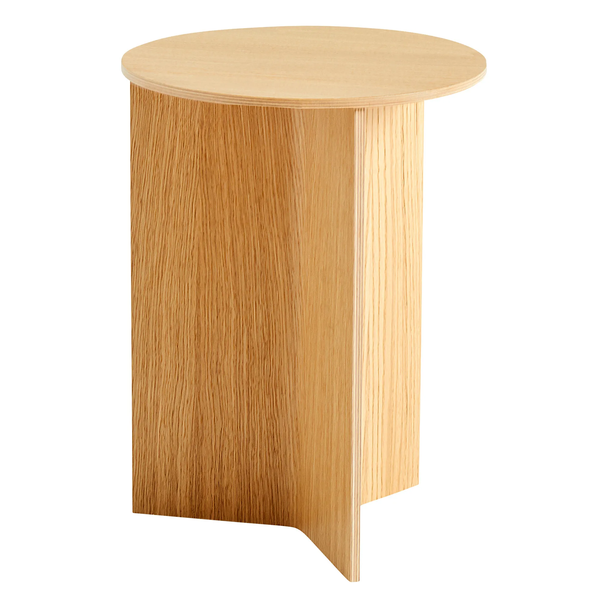 Table d'appoint Slit ronde en bois | Chêne- Image produit n°0