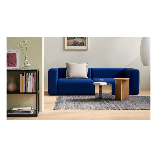 Slit Round Wooden Side Table | Oak