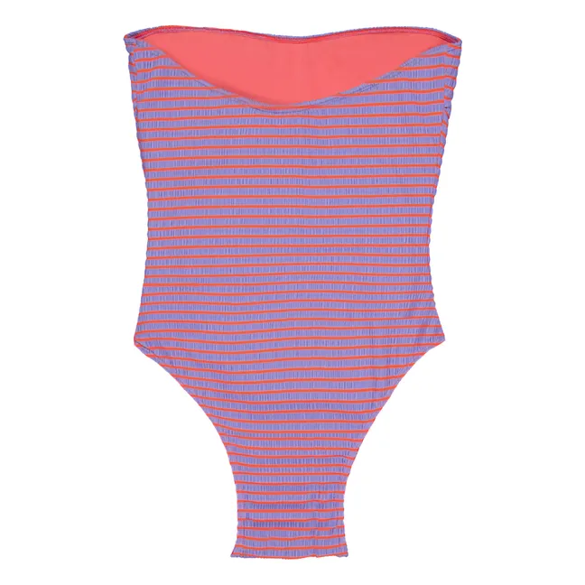 Olaya Seersucker 1-Piece Swimsuit | Lavender