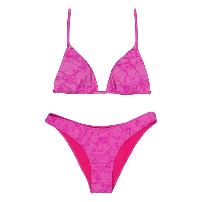 Carolina Jacquard Floral 2-Piece Swimsuit | Pink