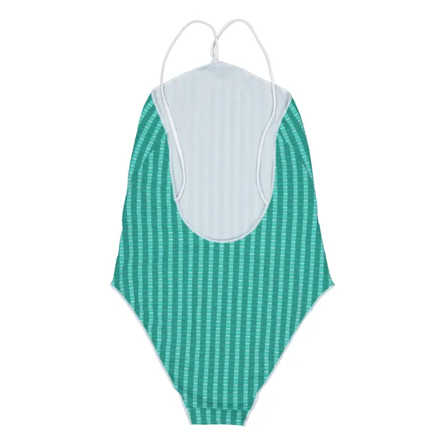 Badeanzug, einteilig Mae Gewebt Texturiert | Turquoise