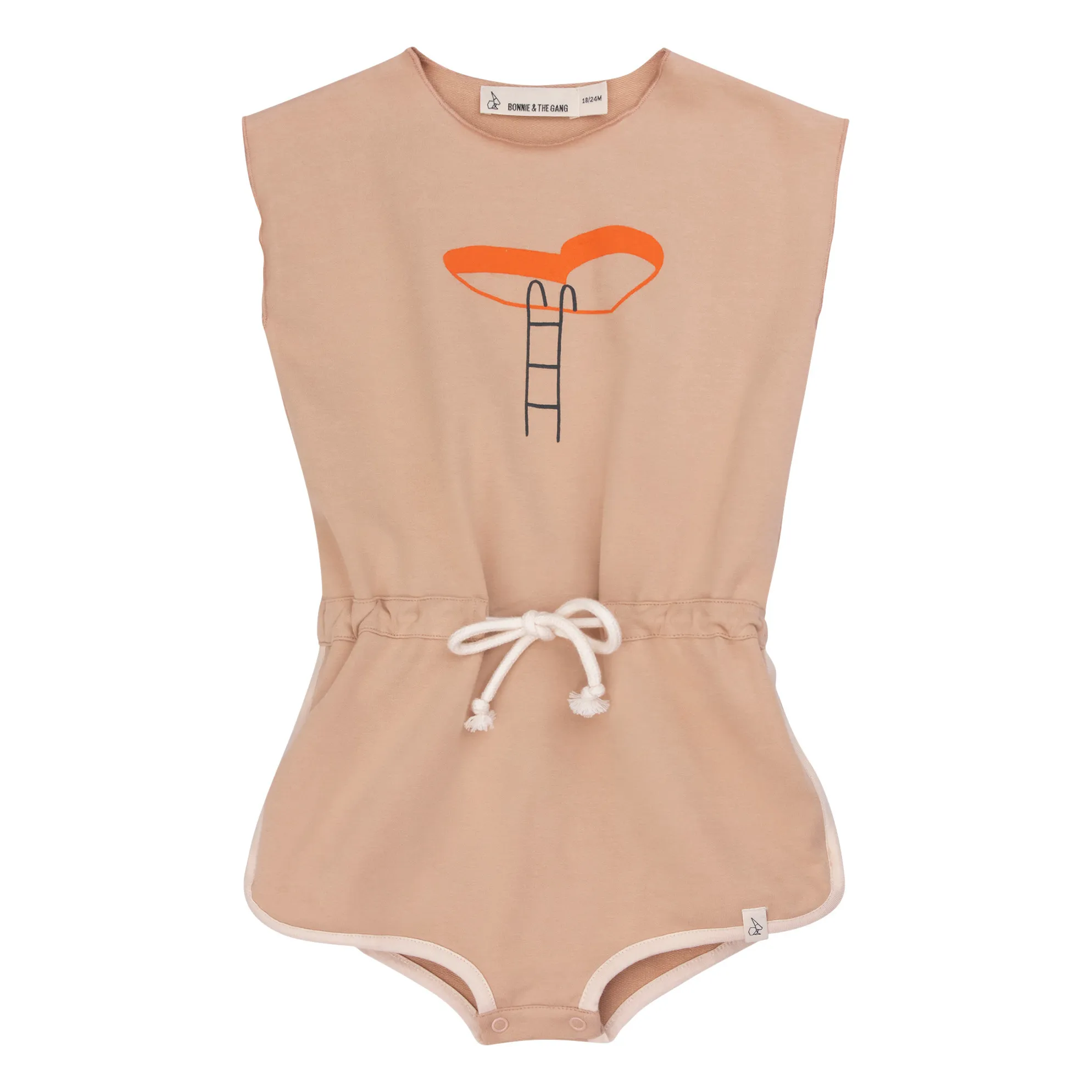 Bonnie & The Gang Beige Ziggy Organic Cotton Jumpsuit