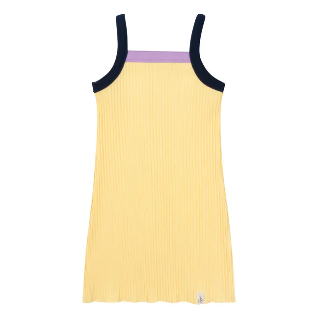 Solene organic cotton dress | Yellow