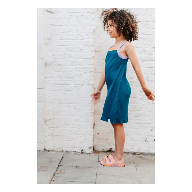 Kleid Solene Bio-Baumwolle | Blaugrün