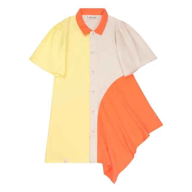 Vestido camisero Willa de algodón orgánico | Amarillo