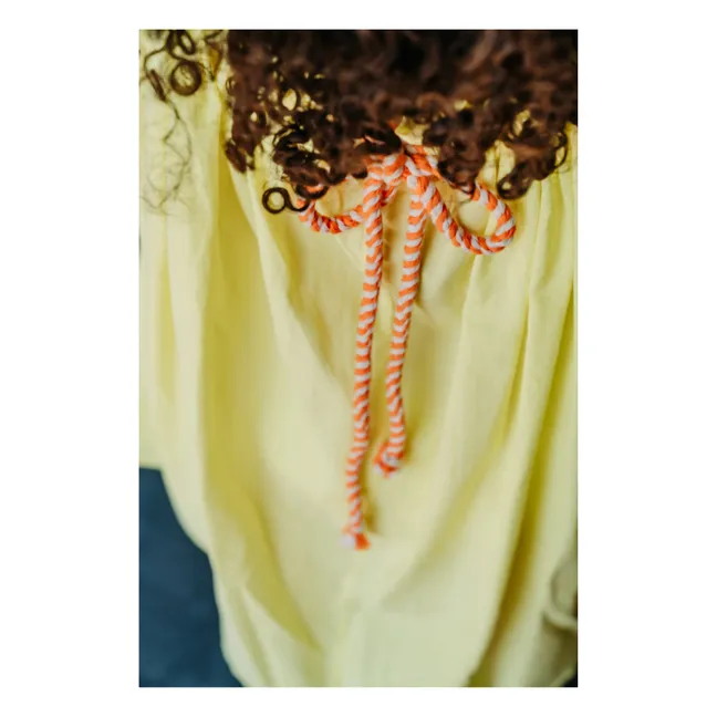 Vestido Dottie de algodón orgánico | Amarillo