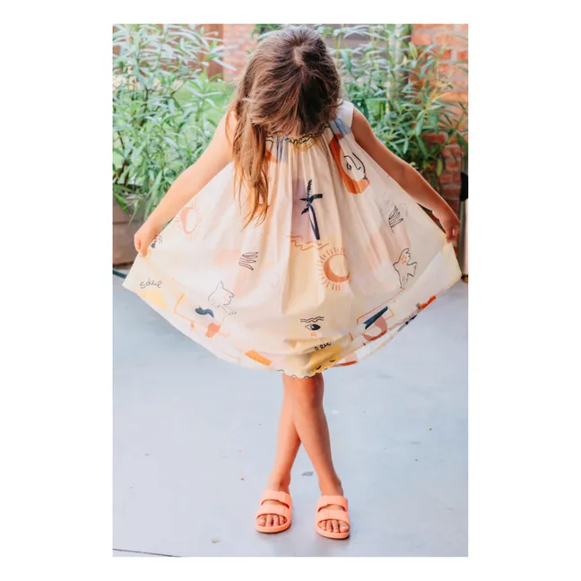 Kleid Dottie Muster Bio-Baumwolle | Seidenfarben
