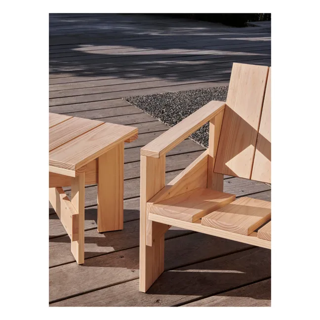Mesa baja de madera para exterior Crate | Pino