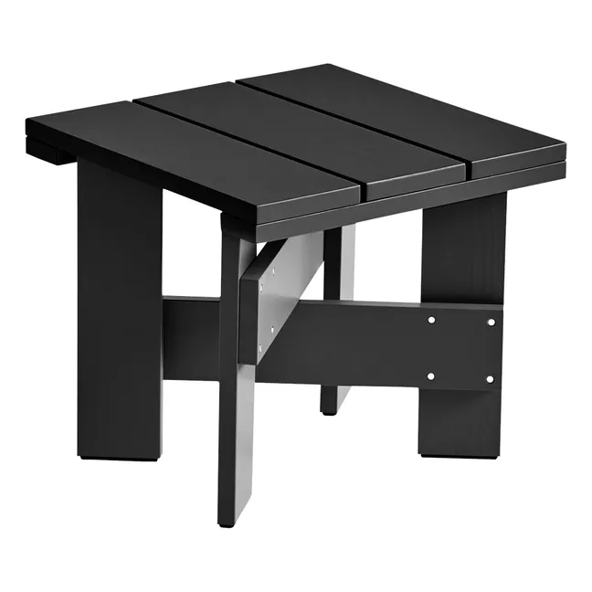 Mesa baja de madera para exterior Crate | Negro