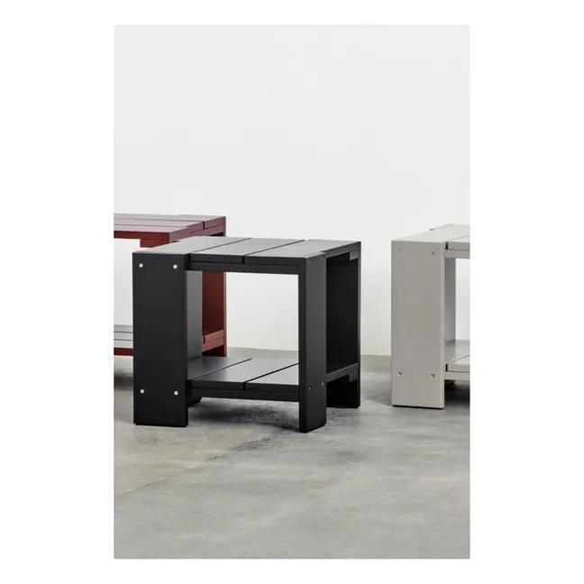 Mesa baja de madera para exterior Crate | Negro