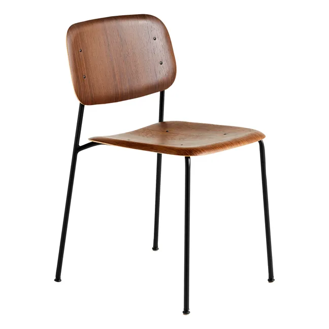 Soft Edge Wooden Chair | Bois foncé
