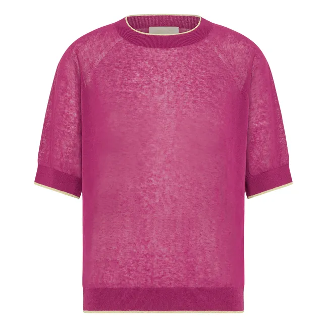 Lisa Cotton and Linen Sweater | Purple