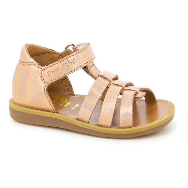 Poppy Strap sandals | Copper red