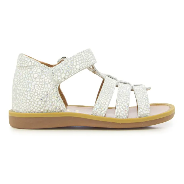 Poppy Strap sandals | Speckled white