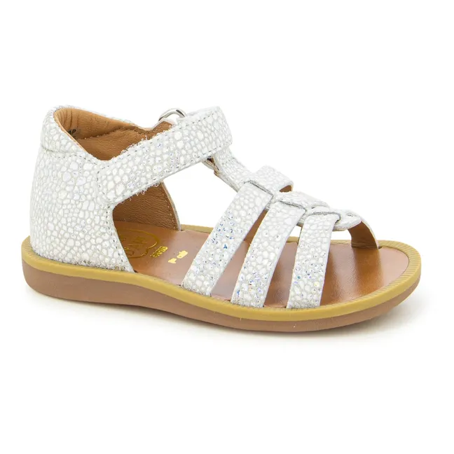 Poppy Strap sandals | Speckled white