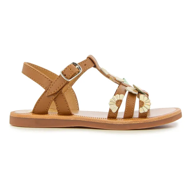 Plagette Multi Daisy sandals | Camel