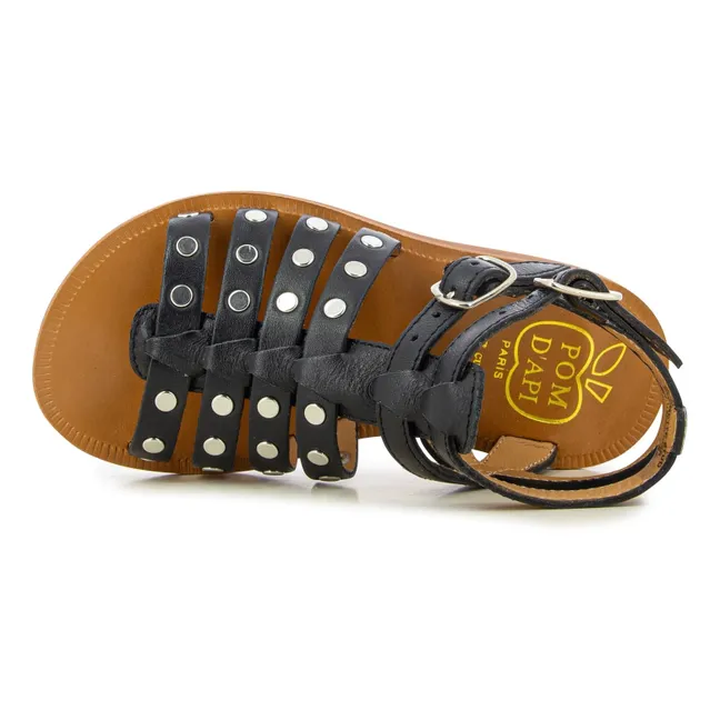 Sandales Plagette Stud | Noir