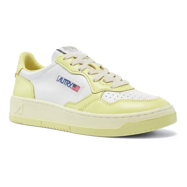 Medalist Low Bicolour Sneakers | Pale yellow