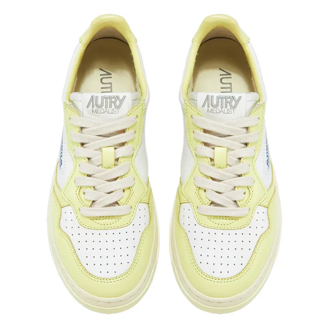Medalist Low Bicolour Sneakers | Pale yellow