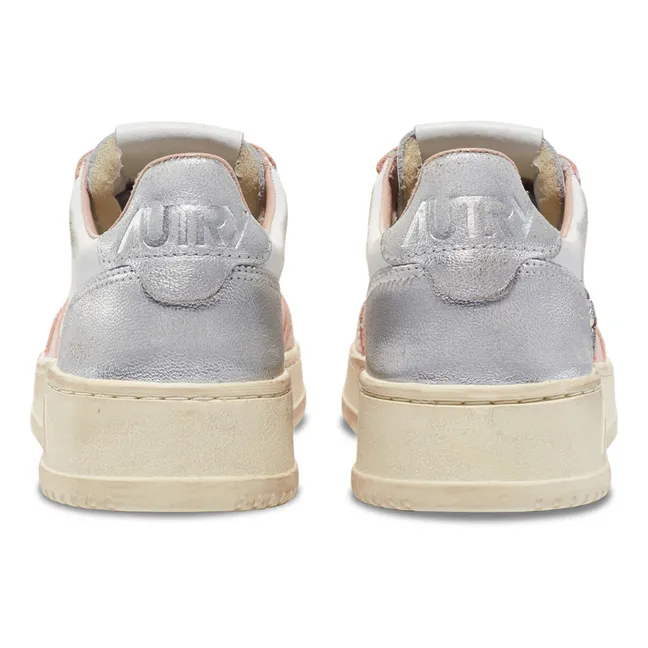 Super Vintage Low Two-tone Leather Sneakers | Pale pink