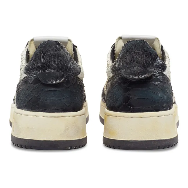 Sneakers effetto pitone super vintage | Nero