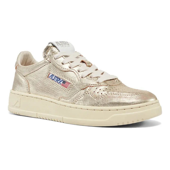 Medalist Low Metallic Sneakers | Gold- Product image n°1