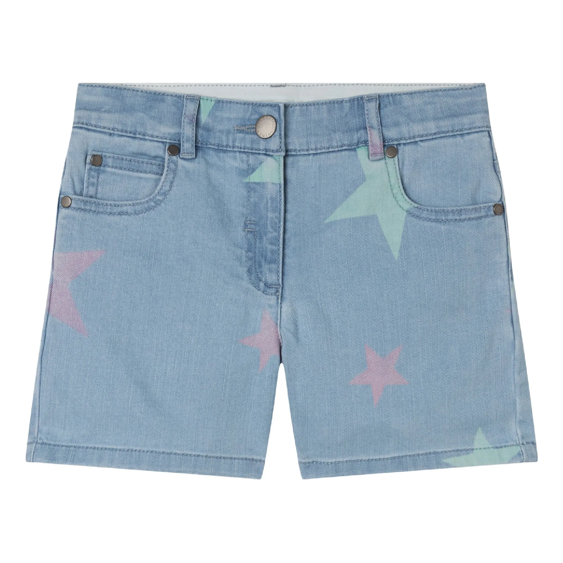 Stella Mccartney Kids Blue Star Jean Shorts