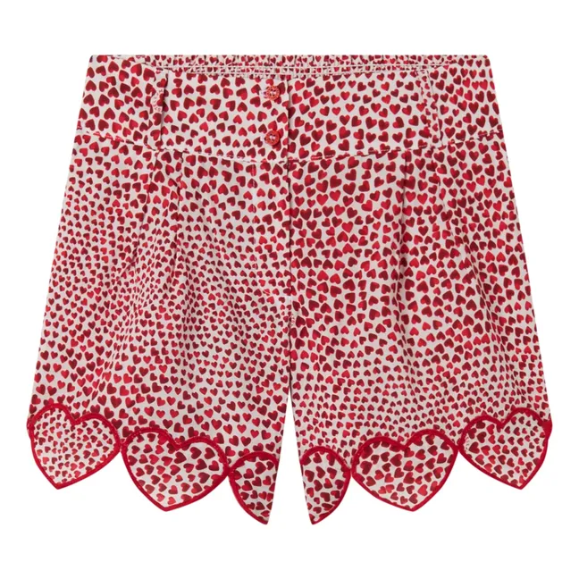 Pantaloncini a cuore | Rosso