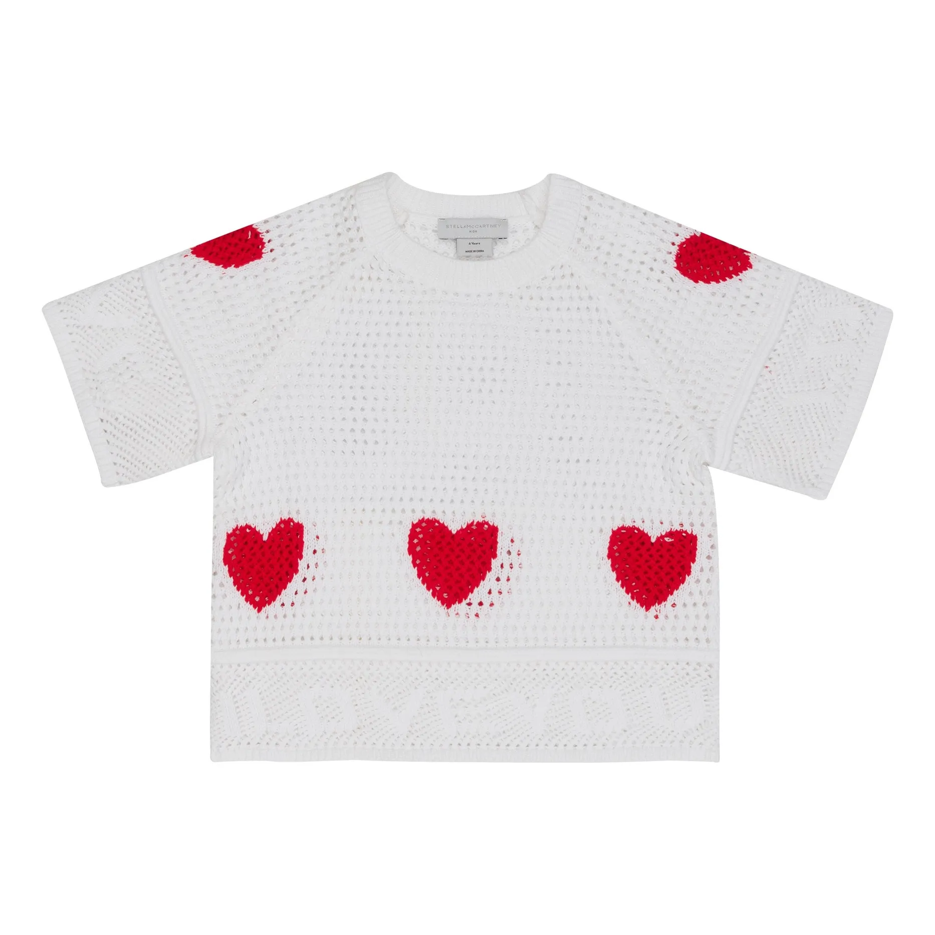 Stella Mccartney Kids White Heart Jumper