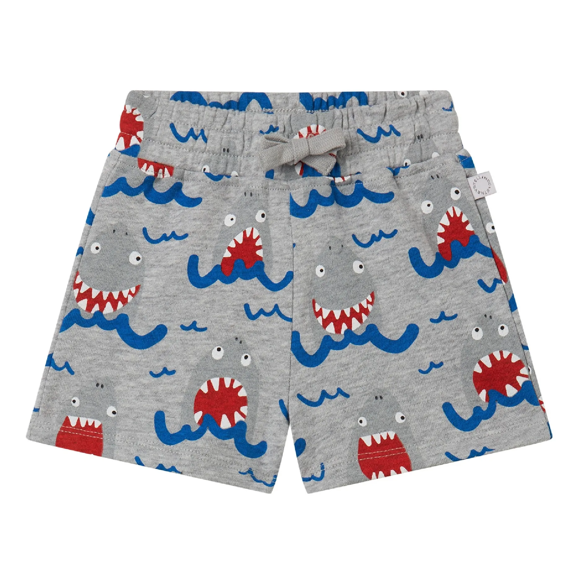 Stella Mccartney Kids Heather Grey Shark Short