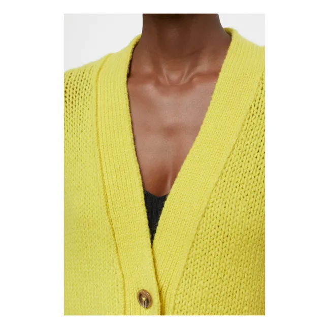 V-neck cardigan | Yellow