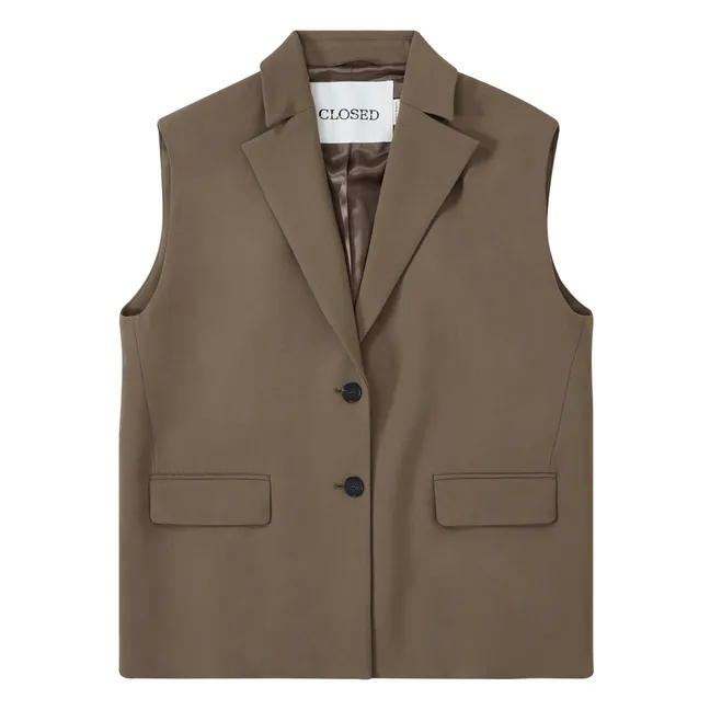 Blazer Ärmellos | Khaki