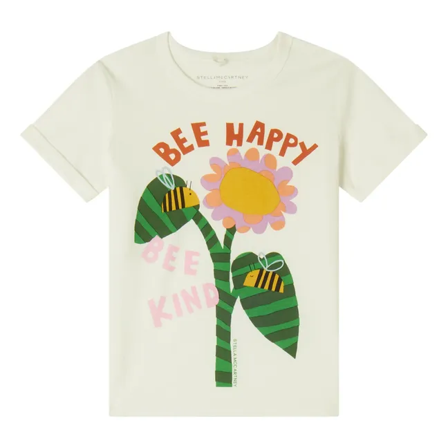Maglietta Be Happy | Ecru