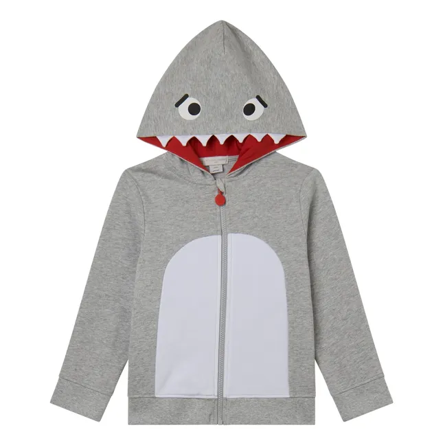 Shark Zip Sweat Top | Grey
